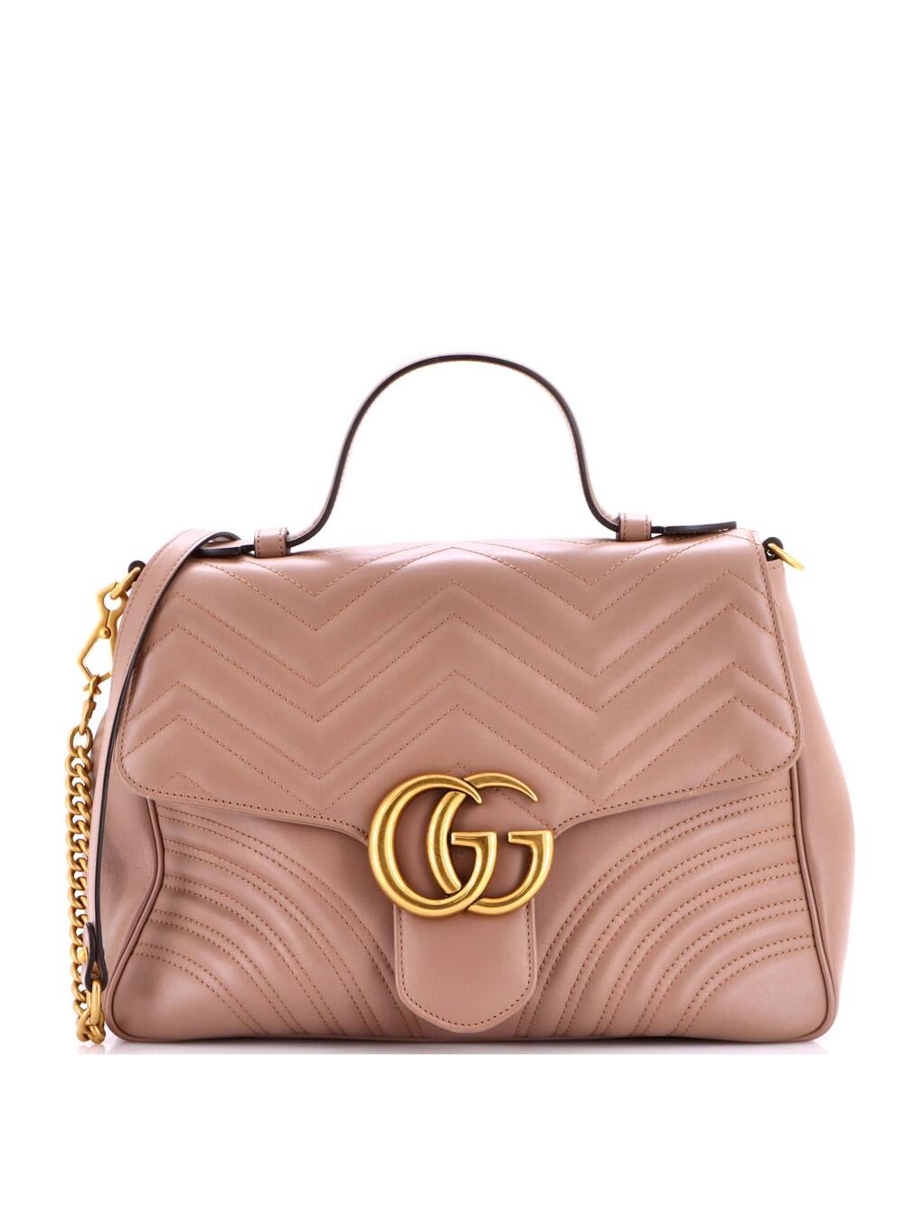 Gucci Gg Marmont Top Handle Flap Bag #368998G18B